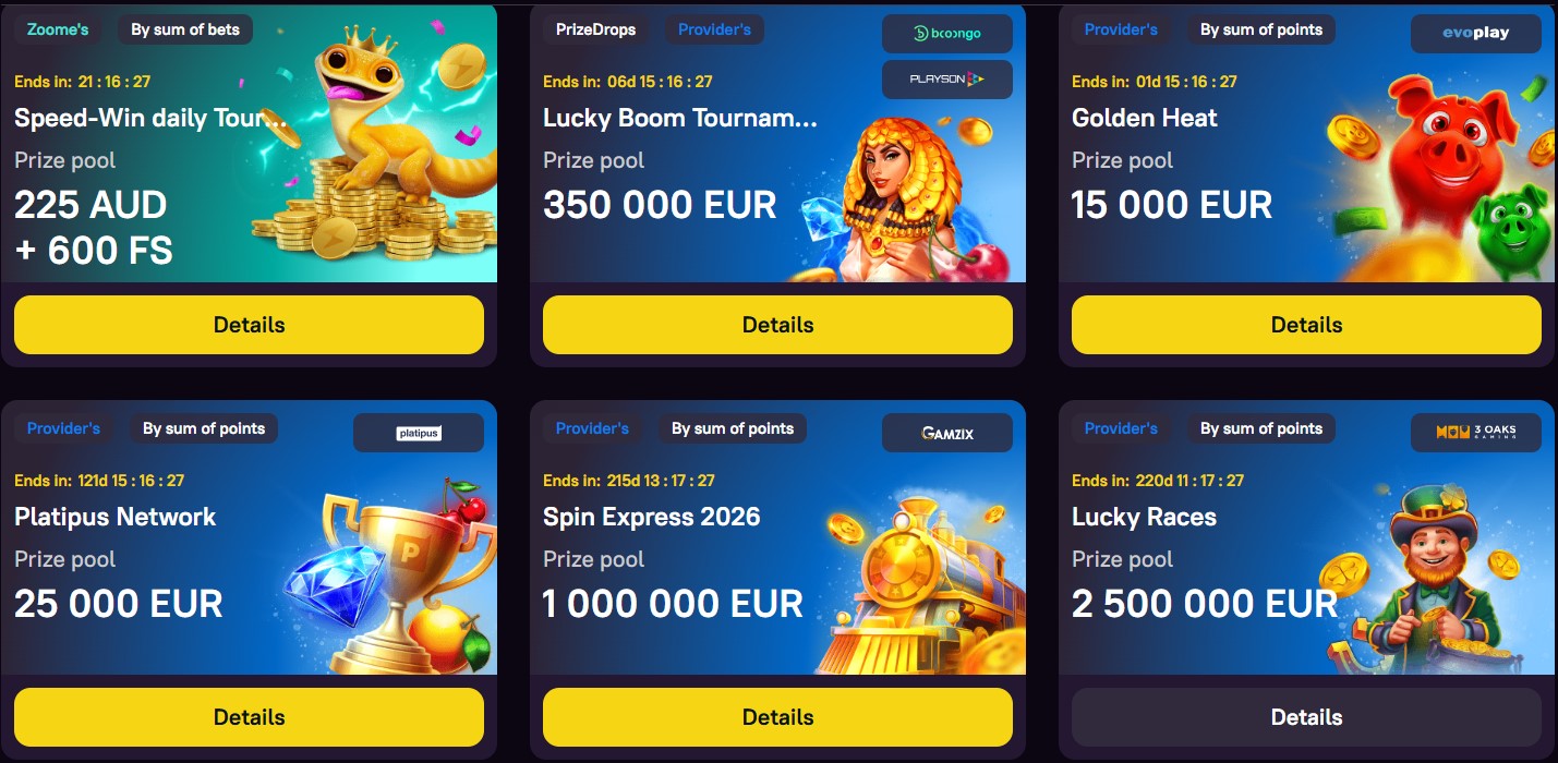 Zoome Casino Elite Rewards Tournaments